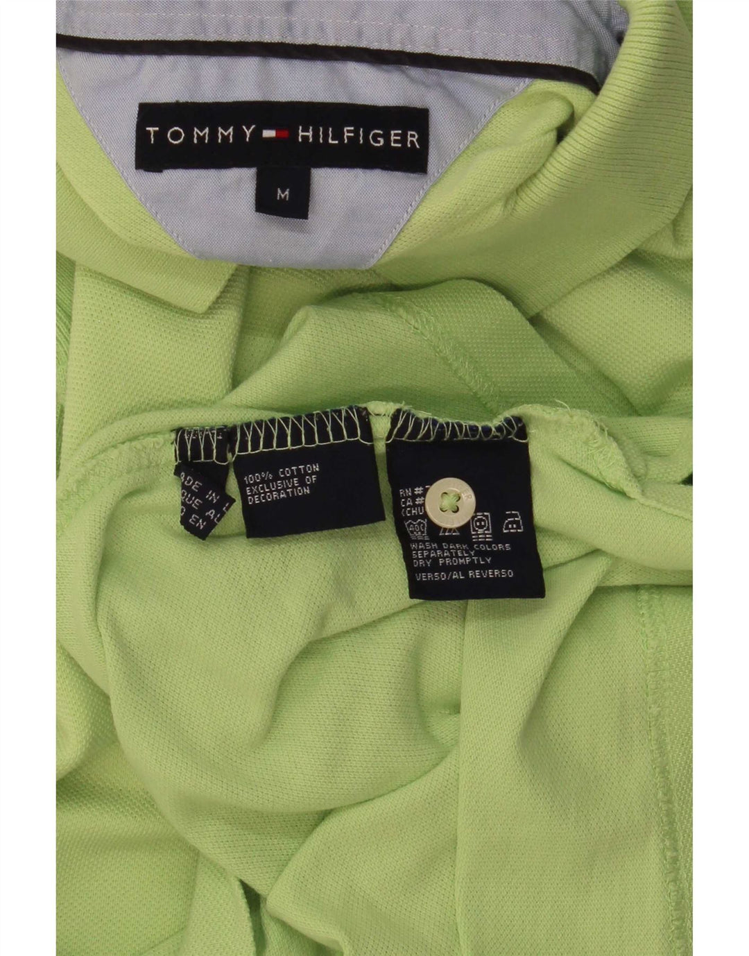 Polo Tommy Hilfiger Hombre Algodón Verde Medio