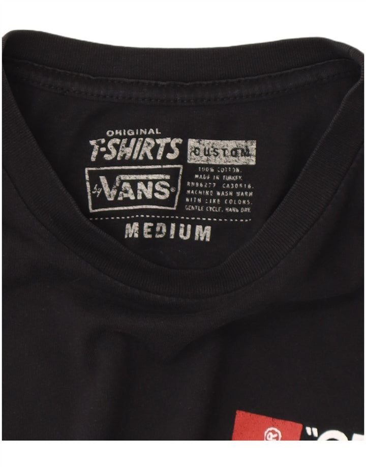 Vans - Camiseta gráfica para hombre, talla mediana, algodón negro