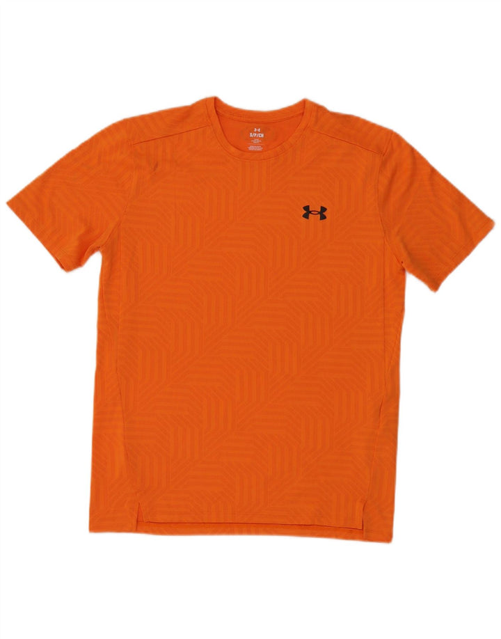 Camiseta Under Armour Hombre Top Small Naranja Geométrico Poliéster
