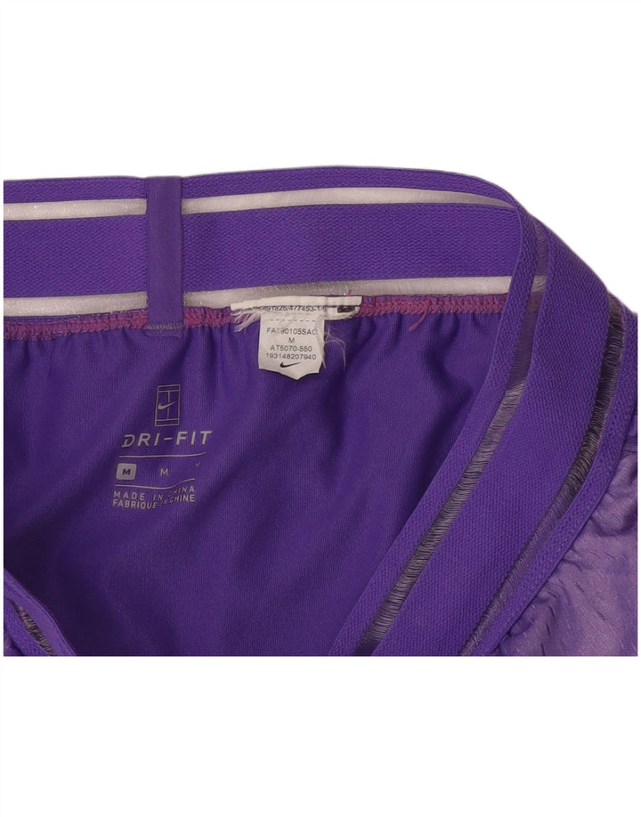 Nike Pantalones cortos deportivos para mujer UK 44 Mediano Púrpura Rayas