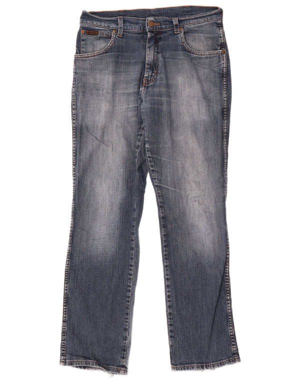 Wrangler Vaqueros rectos elásticos Texas para hombre W31 L30 Algodón azul