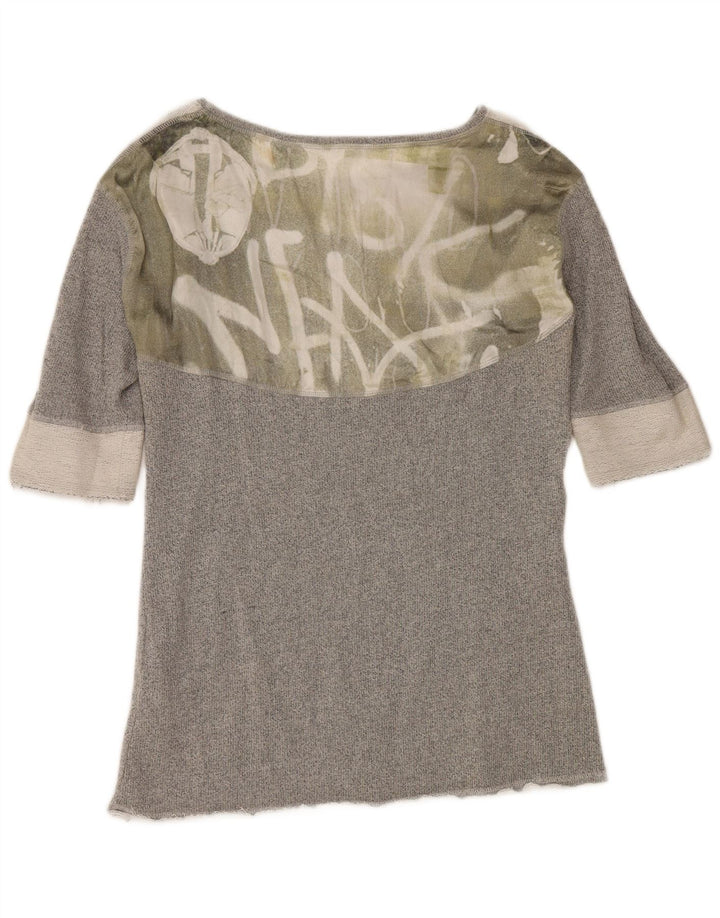 Blusa gráfica para mujer Gaudí UK 40 XL Poliéster con bloques de color gris