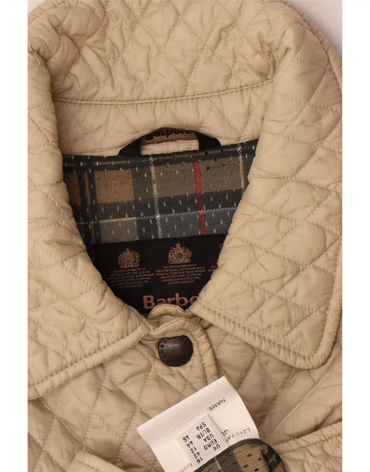 Barbour Abrigo acolchado para mujer Reino Unido 46 Grande Poliamida beige