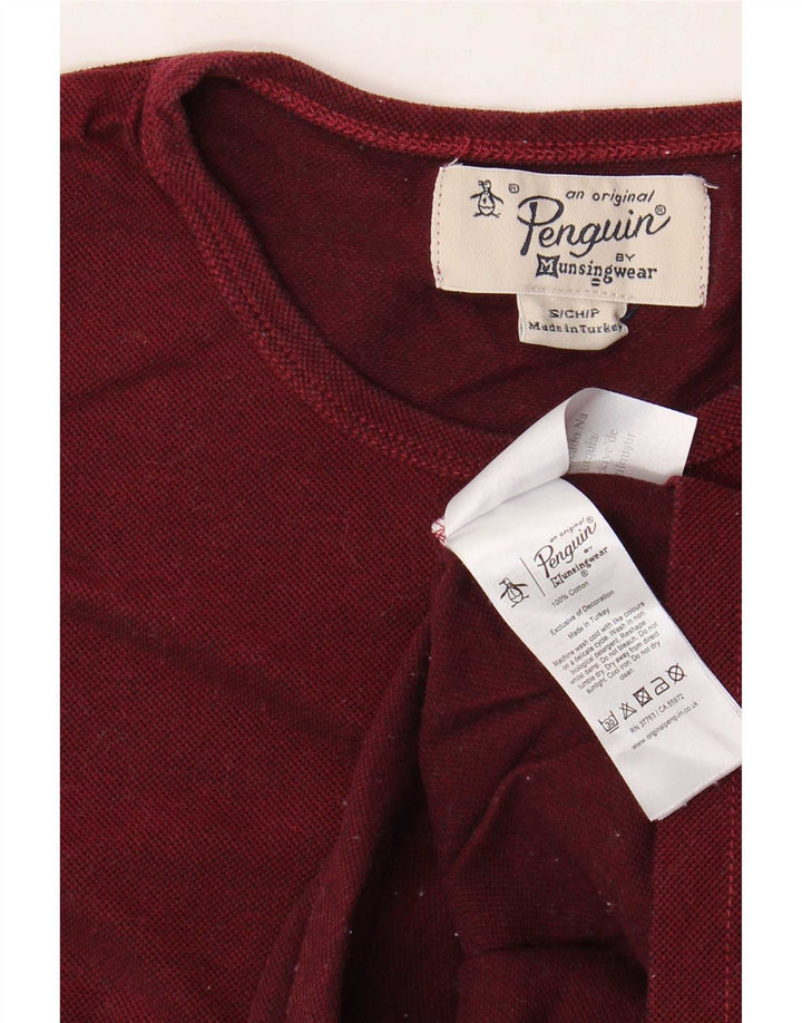 Camiseta Penguin Hombre Top Small Borgoña Algodón