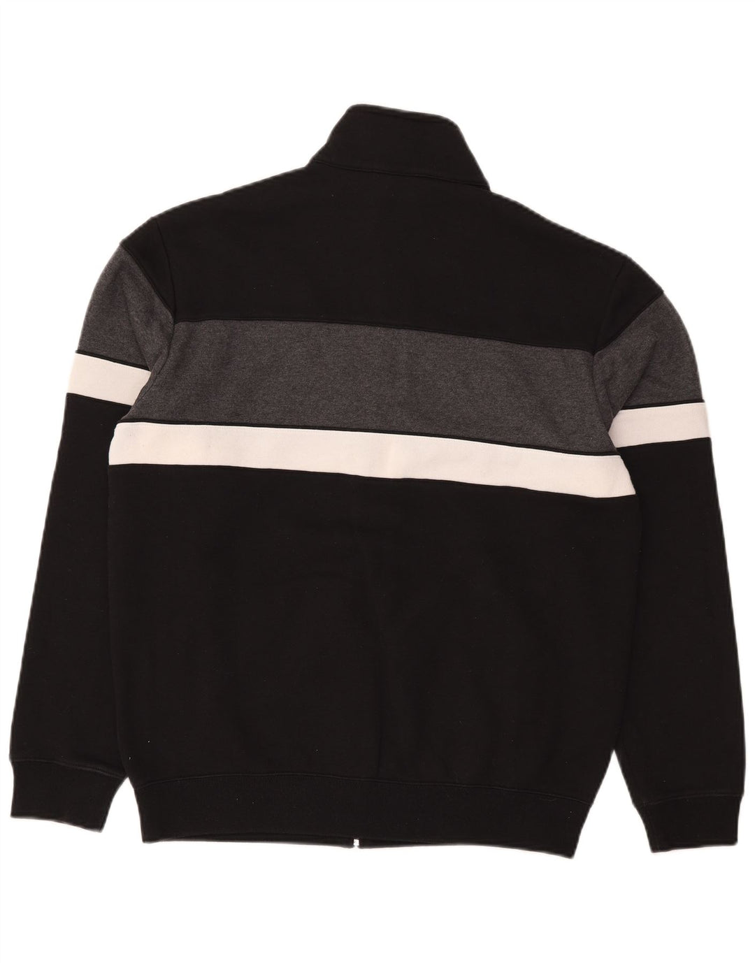 Champion Chaqueta de chándal para hombre, talla grande, algodón negro con bloques de color