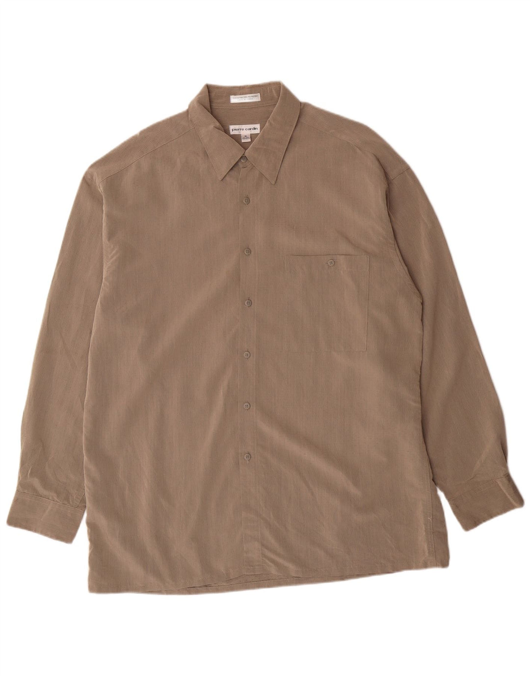 Pierre Cardin Camisa para hombre Talla 17 17 1/2 XL Rayón manchado gris