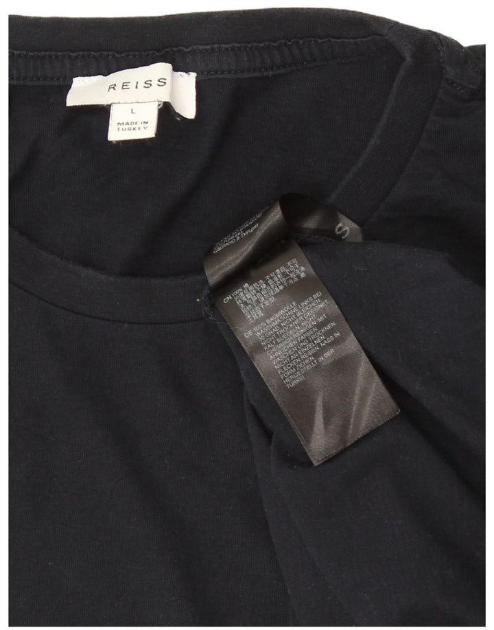 Reiss - Camiseta para hombre, talla grande, color azul marino, algodón