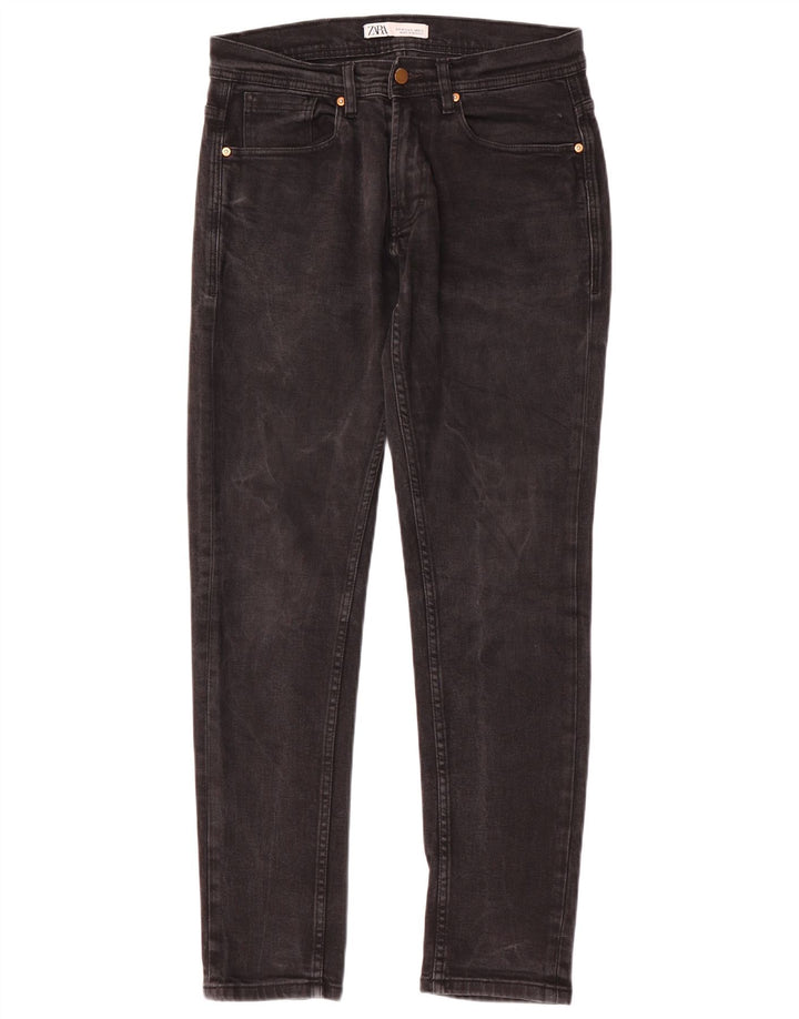 Zara Vaqueros Slim para Hombre EU 40 Medium W31 L30 Negro