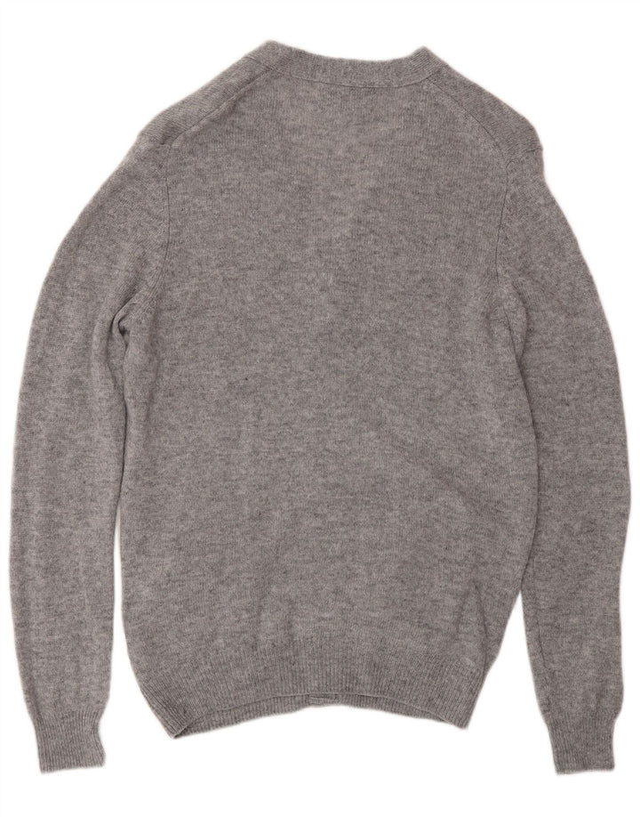 Marks & Spencer Cárdigan para hombre de lana de cordero moteada gris pequeño