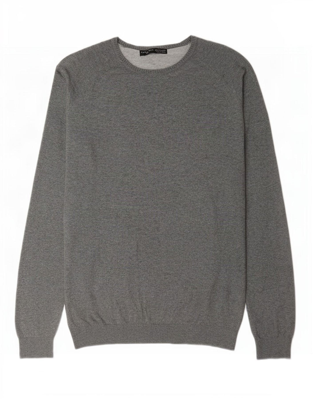 Zara Hombre Jersey Cuello Redondo Jersey XL Gris Algodón