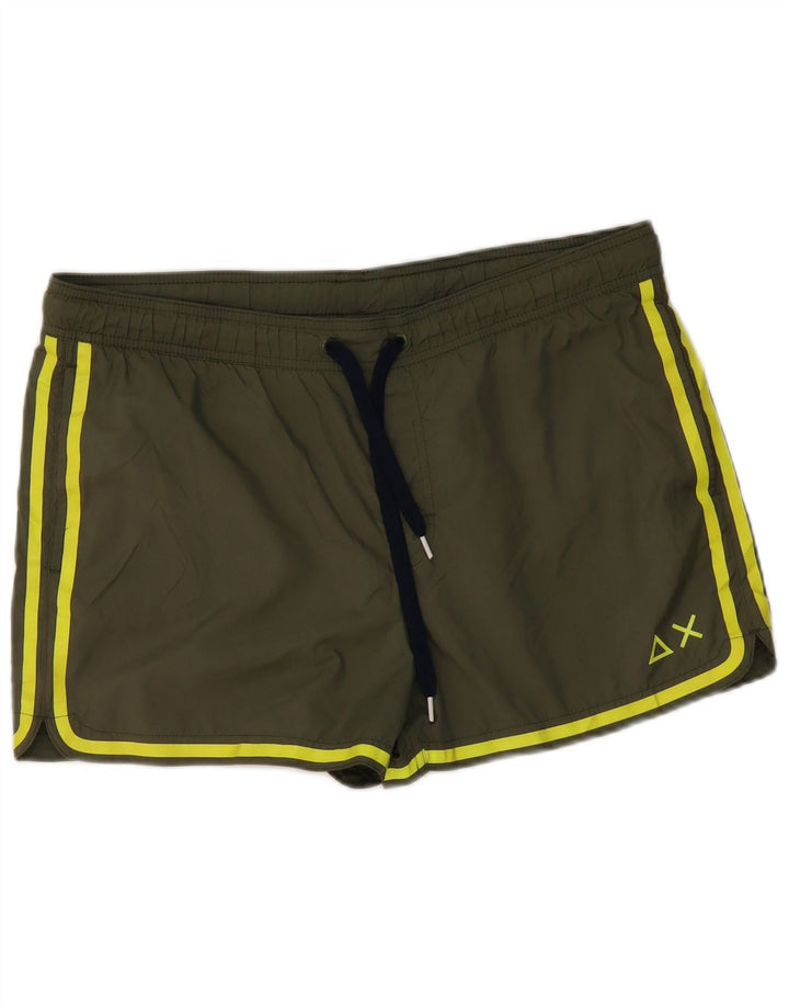 SUN68 Bañador para hombre, talla grande, color caqui, poliéster