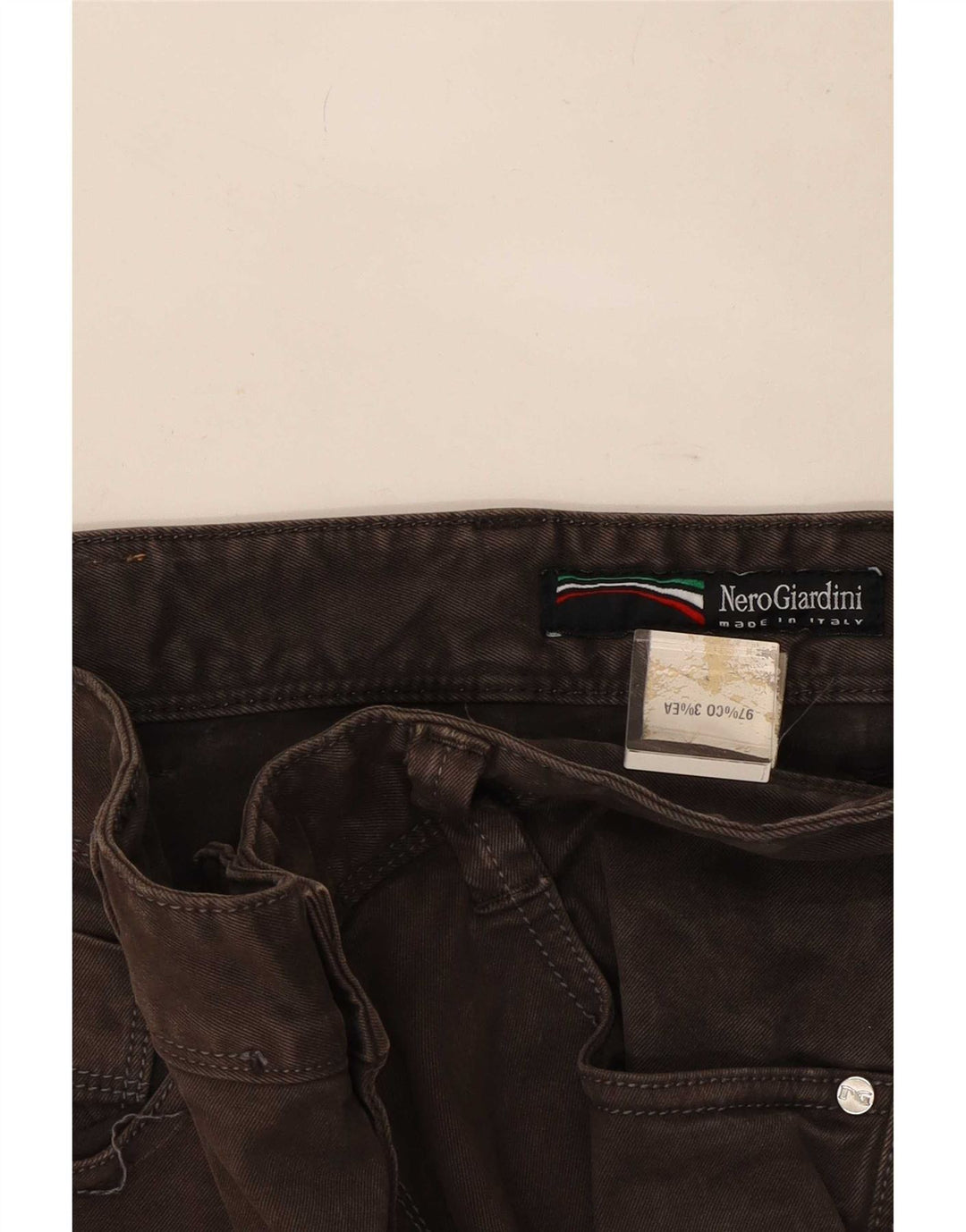 Nero Giardini Vaqueros Rectos Hombre W34 L35 Algodón Marrón