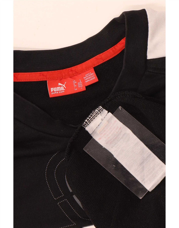Puma Sudadera Estampada Con Estampado De Algodón Negro Grande Para Hombre