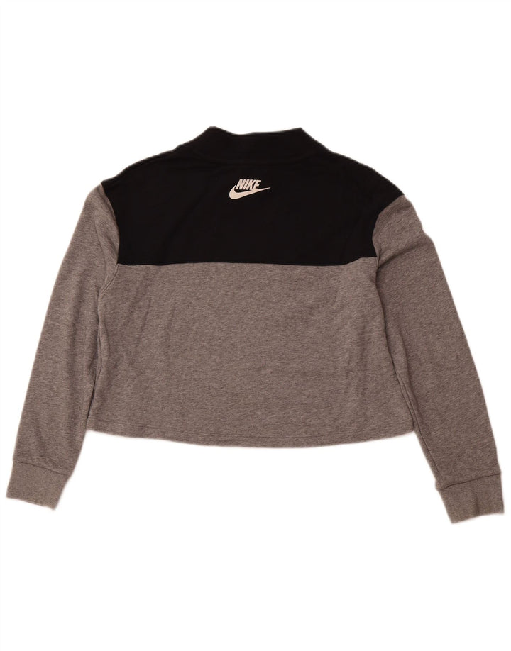 NIKE Sudadera corta de ajuste estándar para niñas 13-14 años XL Gris
