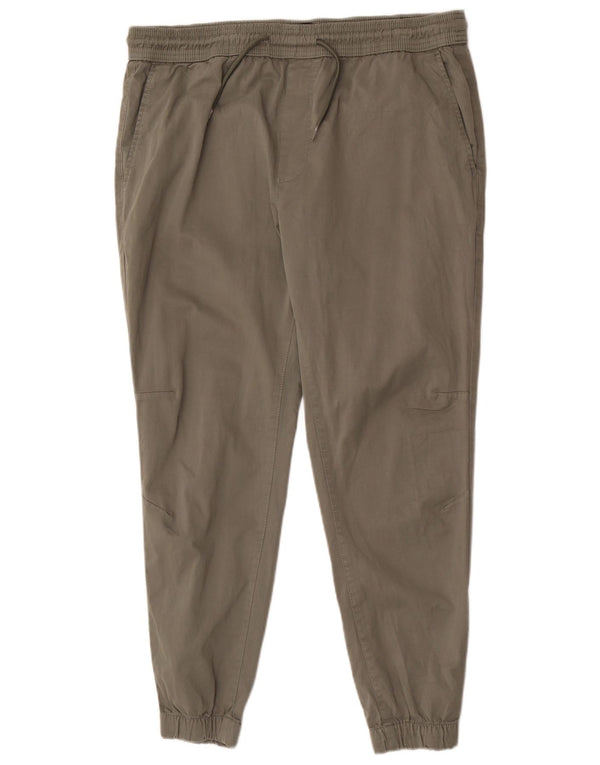 Zara Hombre Joggers Chino Pantalones XL W34 L28 Algodón Verde