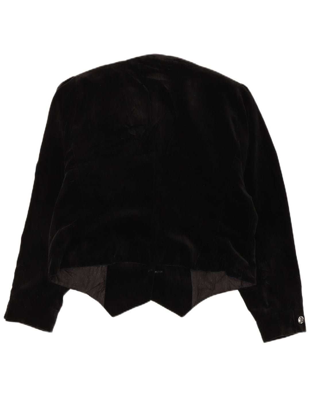 HAMMERSCHMID Chaqueta tipo blazer de terciopelo con 3 botones para mujer EU 42 Grande Algodón negro