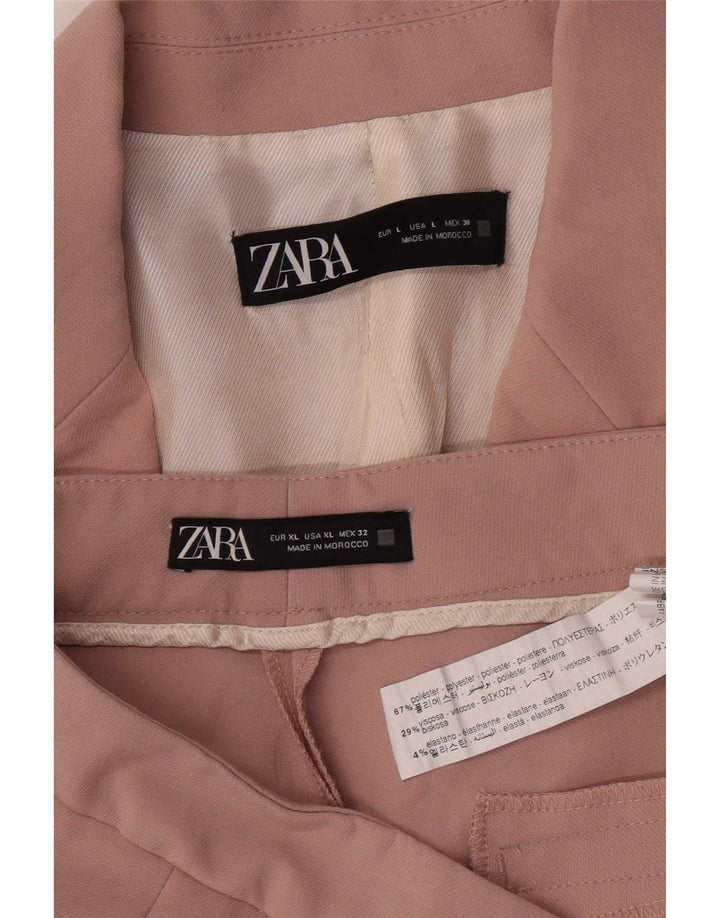 Zara Traje de 2 piezas con 2 botones para mujer UK 16 Large W32 L31 Poliéster rosa