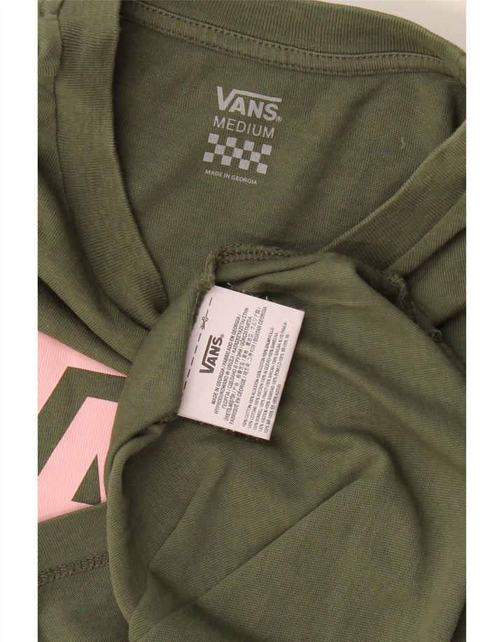 Vans Camiseta gráfica para mujer Top UK 12 Medium Khaki Cotton