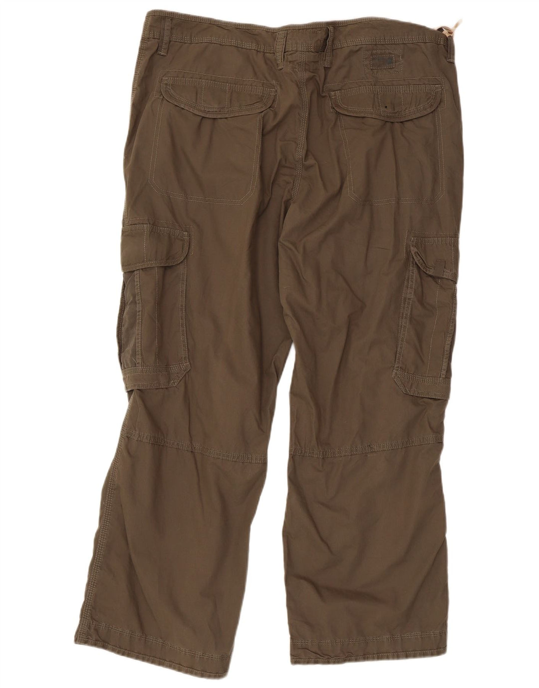 Marks & Spencer Pantalones cargo rectos para hombre W40 L29 Algodón marrón