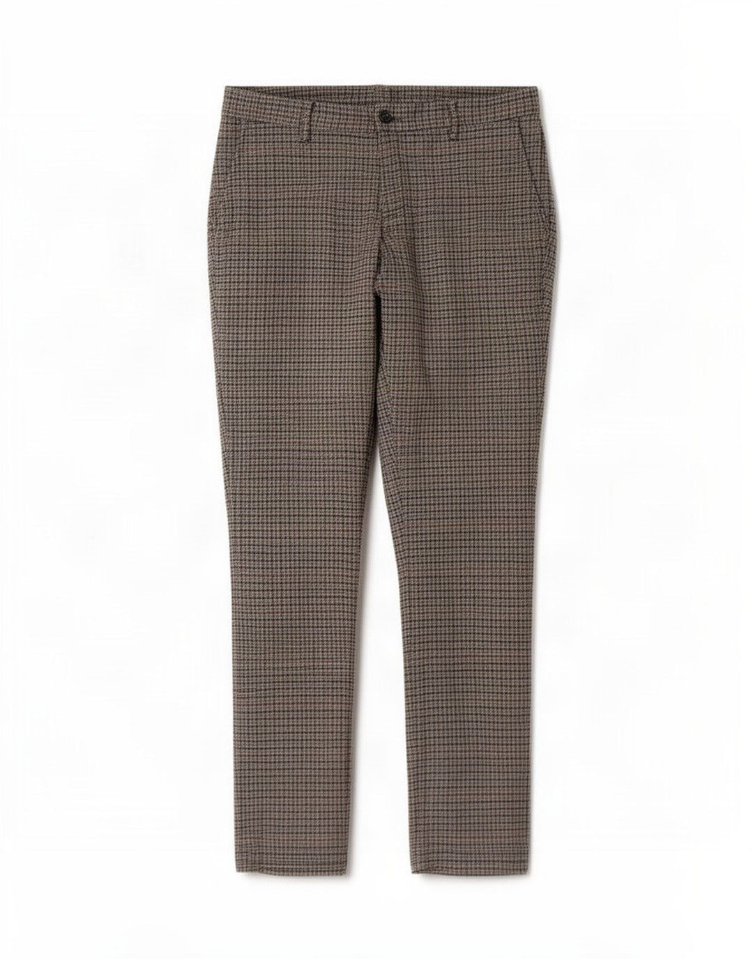 Pantalón De Traje Recto Para Hombre Benetton IT 48 Medium W34 L34 Gris Pata De Gallo