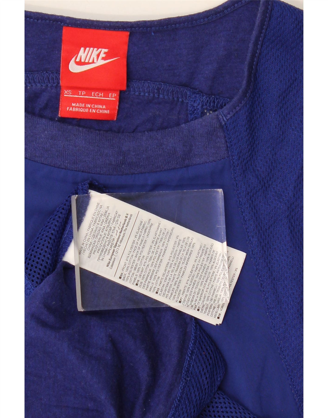 NIKE Vestido tipo camiseta para mujer UK 6 XS Azul Poliéster