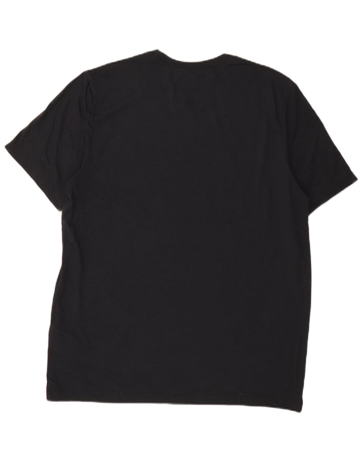 NIKE Camiseta gráfica Dri Fit para hombre, talla grande, algodón negro