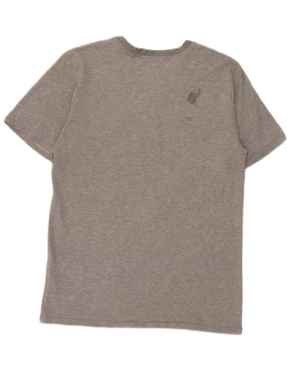Nike Dri Fit Graphic Camiseta para hombre, talla pequeña, algodón gris
