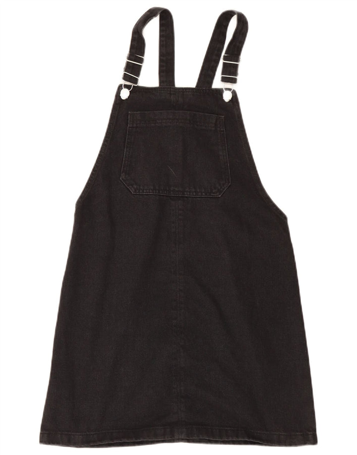 Topshop Vestido peto vaquero para mujer UK 8 Small Poliéster negro