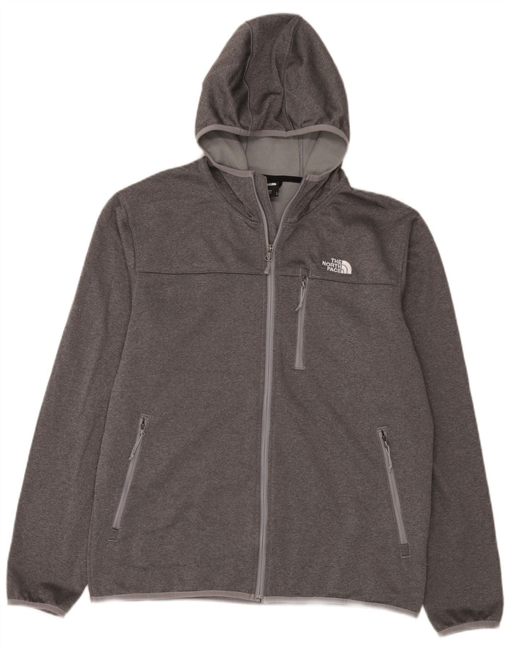 The North Face Suéter con capucha y cremallera para hombre Poliéster gris grande