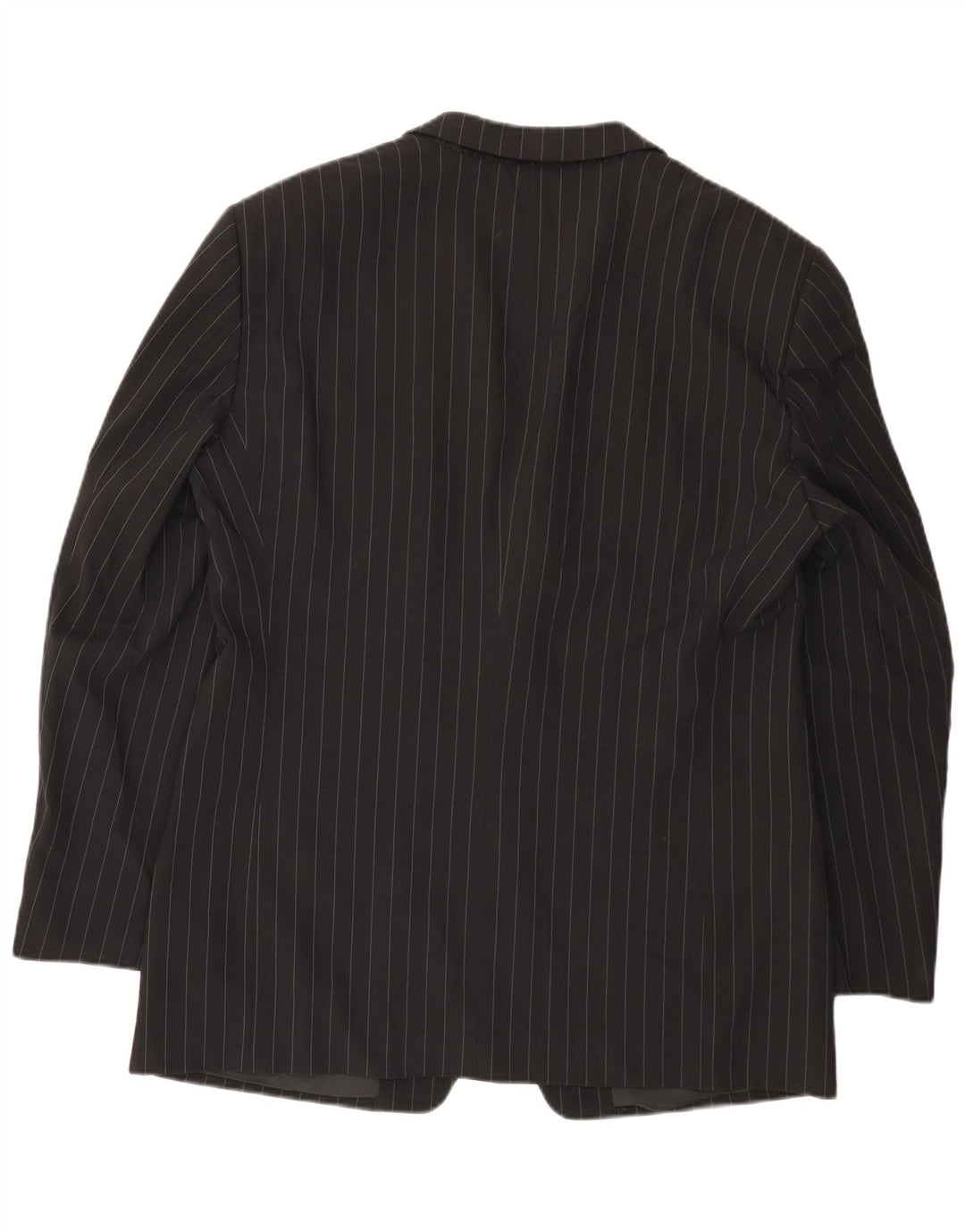 Armani Collezioni Chaqueta tipo blazer de 3 botones para hombre IT 52 Large Black Pinstripe