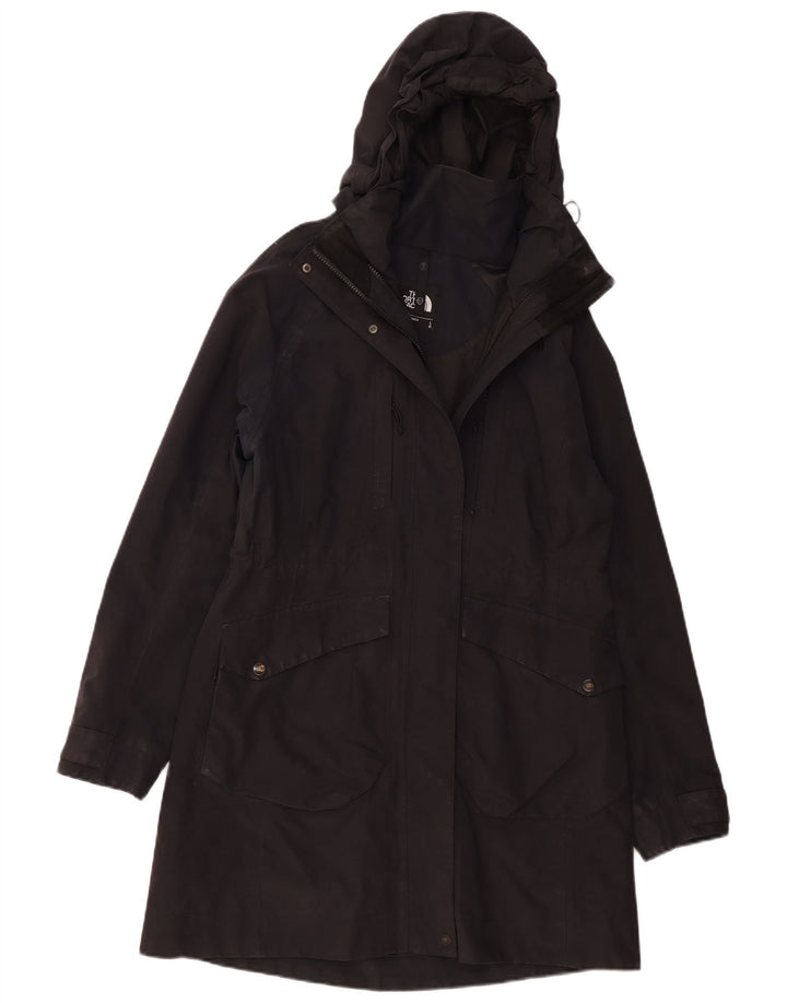 THE NORTH FACE Womens Hooded Windbreaker Coat UK 16 Large Black Polyester