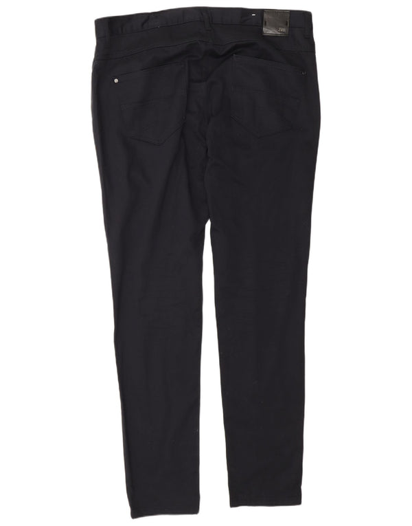 Zara Pantalones casuales ajustados para hombre EU 46 XL W36 L30 Azul marino Algodón