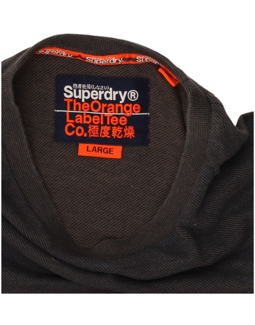 Superdry Camiseta de manga larga para hombre de algodón gris grande
