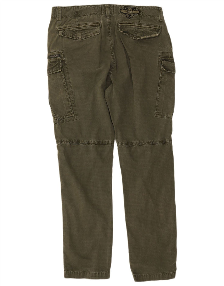 SUPERDRY Pantalones cargo ajustados para hombre W33 L30 Algodón caqui