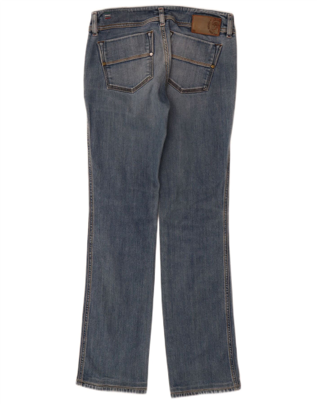 Diesel Mujer Reckfly Vaqueros Rectos W27 L32 Algodón Azul