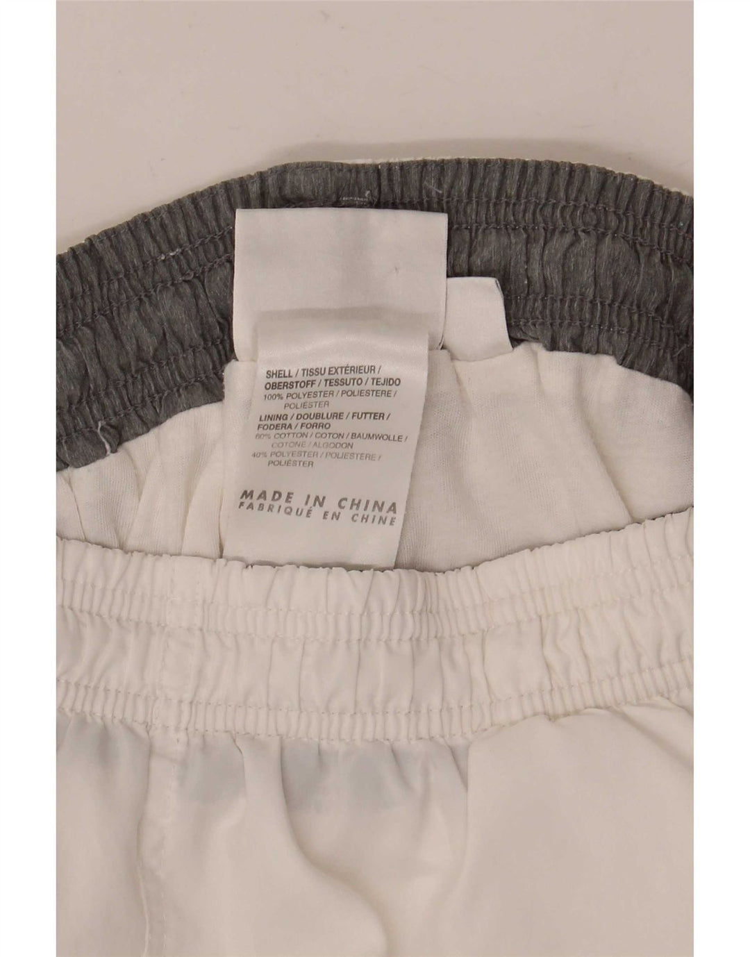 Puma Pantalones cortos deportivos para hombre poliéster blanco grande