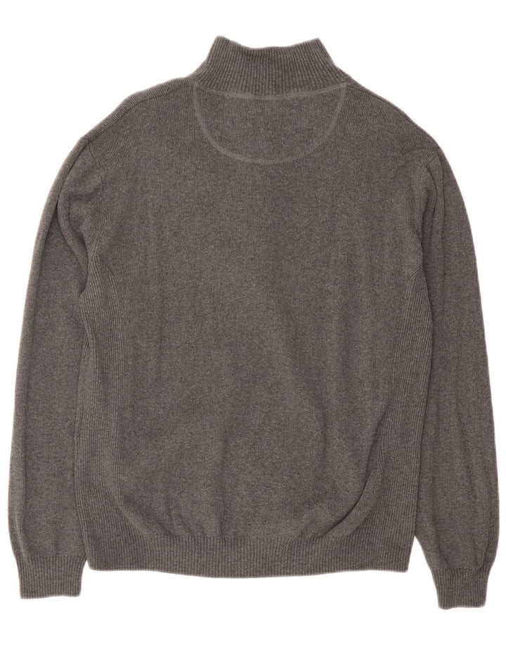 Musto Jersey De Cuello Con Cremallera Para Hombre De Algodón Gris Medio