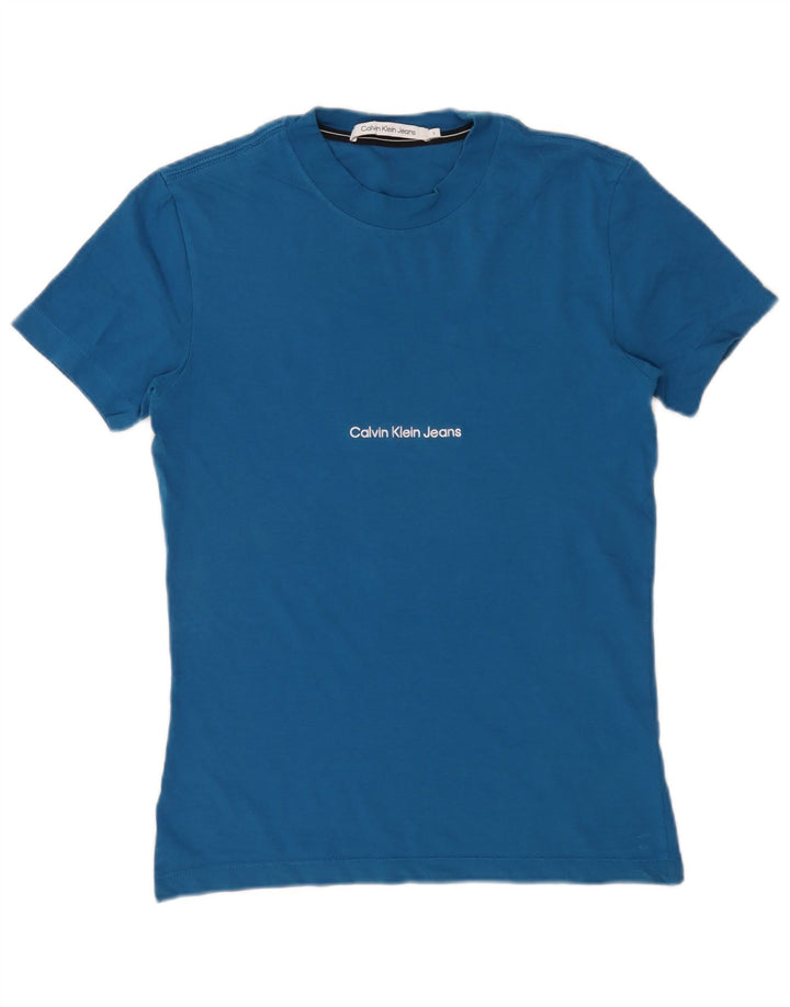 Calvin Klein Jeans - Camiseta gráfica para hombre, color azul pequeño