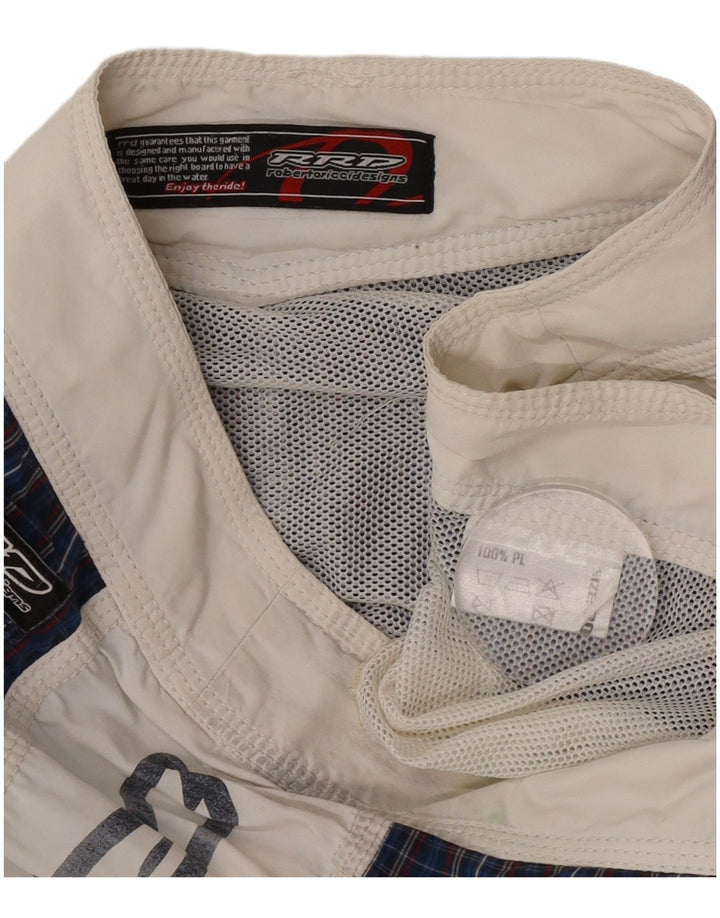 RRD Mens Graphic Bañador Shorts Medio Azul Marino Colorblock Poliéster