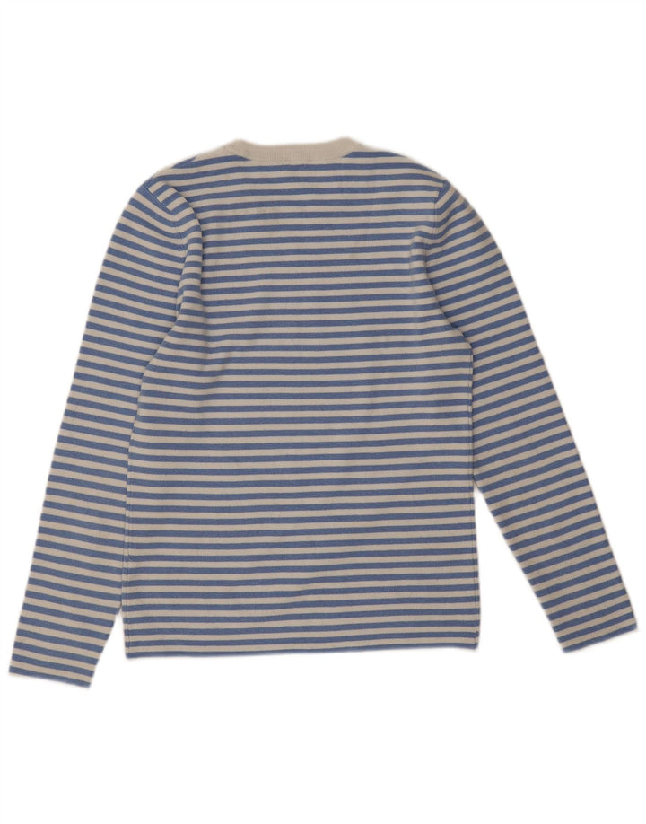 John Lewis - Jersey de cuello redondo para mujer, talla 40, talla mediana, color azul a rayas