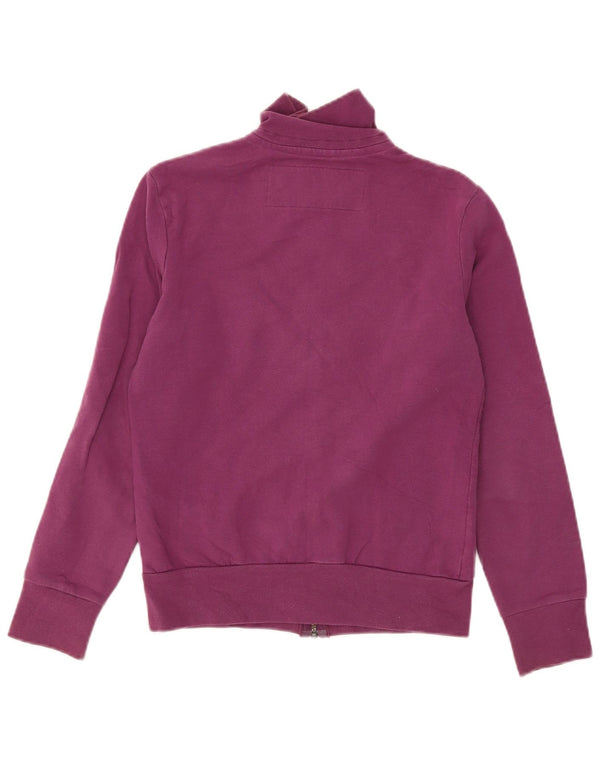 Replay Chaqueta superior de chándal con gráfico para mujer UK 10 Small Purple Cotton