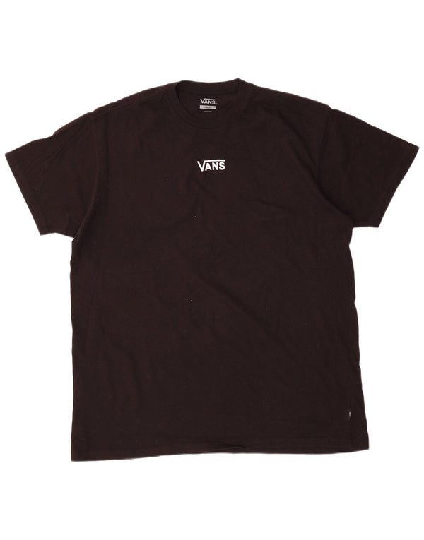Vans - Camiseta para hombre, talla grande, algodón negro