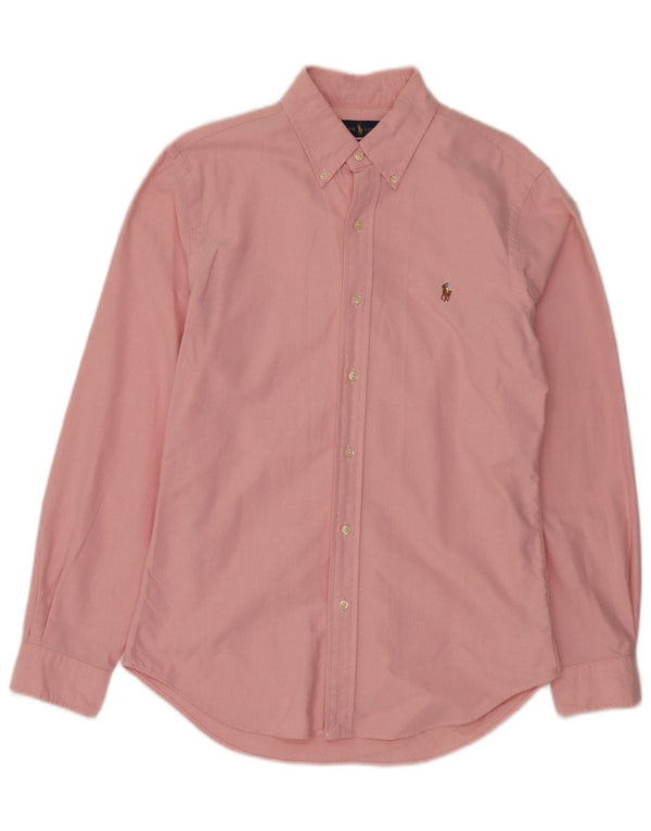 RALPH LAUREN Camisa slim fit de algodón rosa medio para hombre