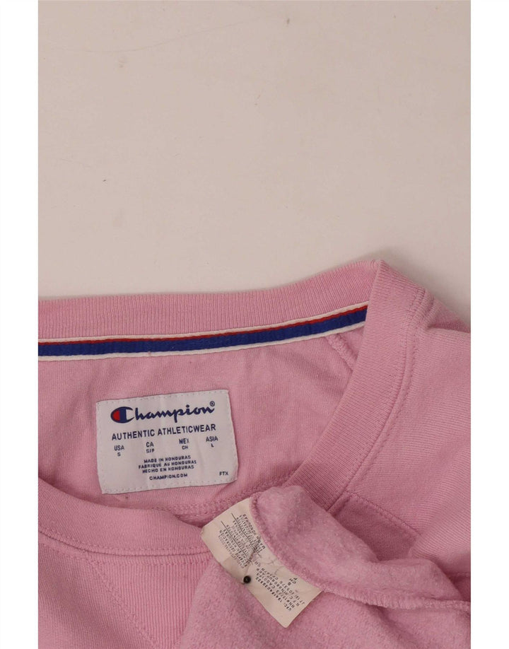 Champion Sudadera gráfica para mujer Jumper UK 10 Small Pink Poliéster