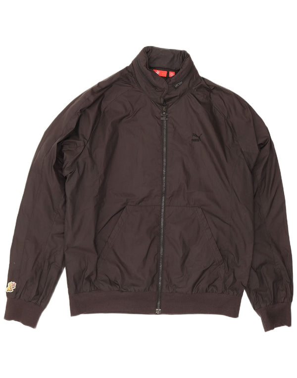Puma - Chaqueta bomber con capucha para hombre, talla 40, talla grande, color negro, poliéster, deportiva