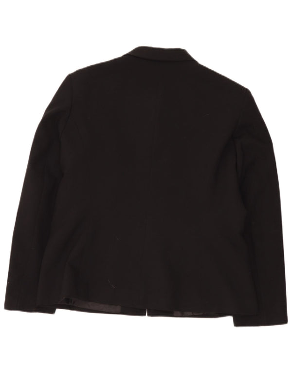 Vintage mujer chaqueta blazer con cremallera completa Reino Unido 16 grande negro