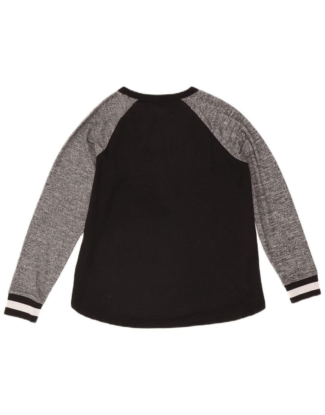 Dkny Top gráfico para mujer de manga larga UK 40 Small Black Colourblock Poliéster