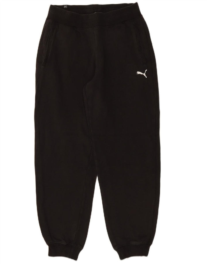 PUMA Mens Tracksuit Trousers Joggers Small  Black Cotton