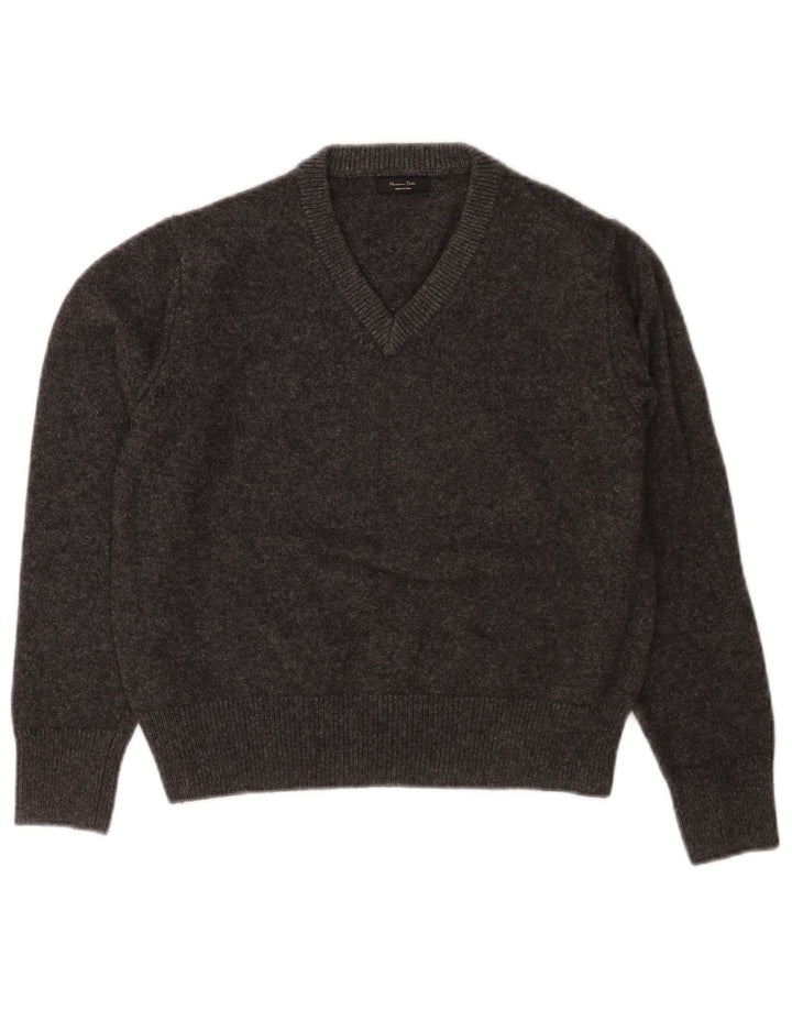 Massimo Dutti Jersey Regular Fit con Cuello en V para Mujer UK 40 Small Gris