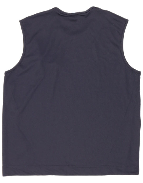 Adidas Hombre Chaleco Top Grande Azul Marino Poliéster